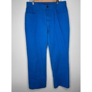 Robert Graham Classic Yates Mens Electric Blue Cotton Stretch 5-Pocket Pants 32